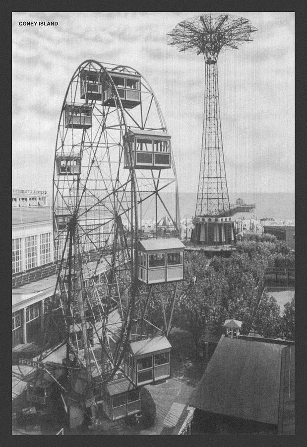 Coney Island Amuseument Park Painting by Unknown - Fine Art America