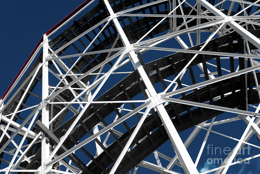 Coney Island Cyclone, Detail Photograph by Guilherme Pontes | Fine Art ...