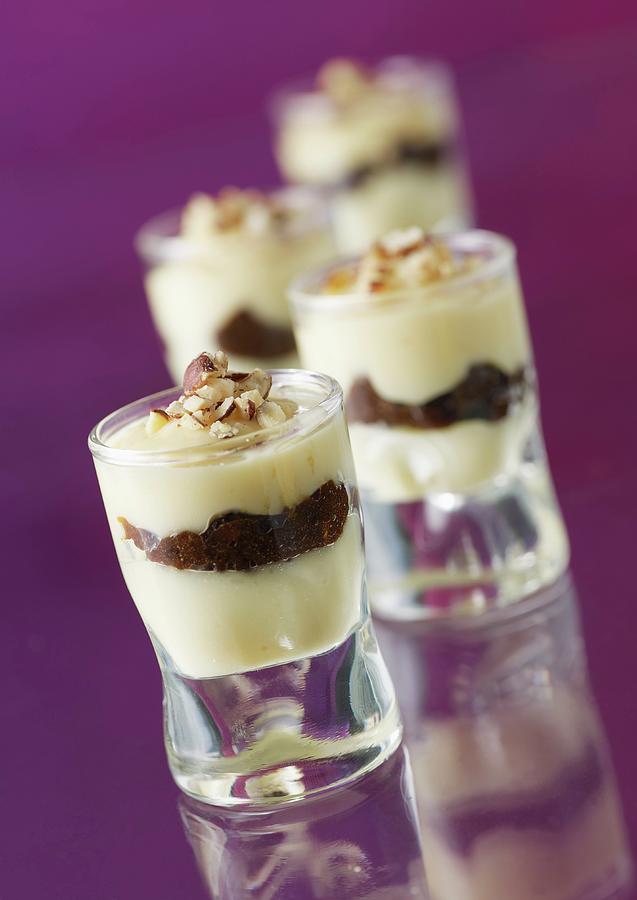 Confectioners Custard With Pureed Prunes And Crushed Hazelnuts Photograph by Barret