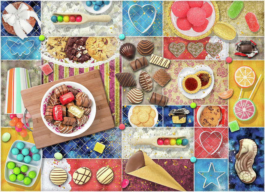 Confections Collage Digital Art by Linda Carruth