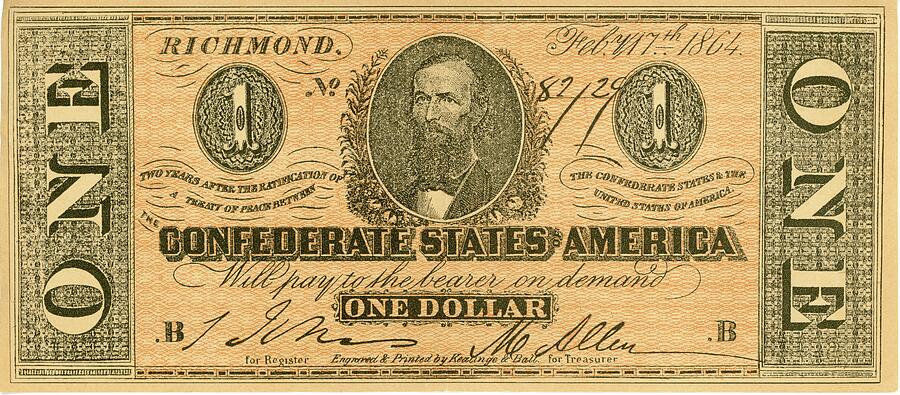 Confederate Dollar Bill Photograph by Paul W Faust -  Impressions of Light