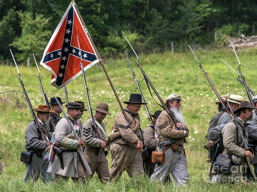 Confederate Soldiers On The March Photograph By Wayne Heim Fine Art