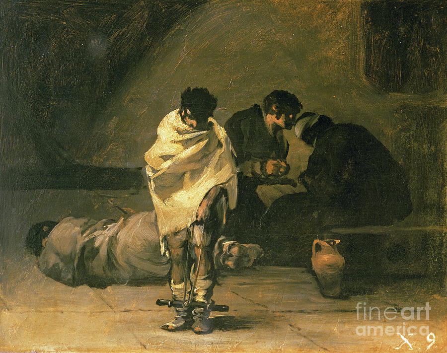 Confession In Prison Painting by Francisco Goya