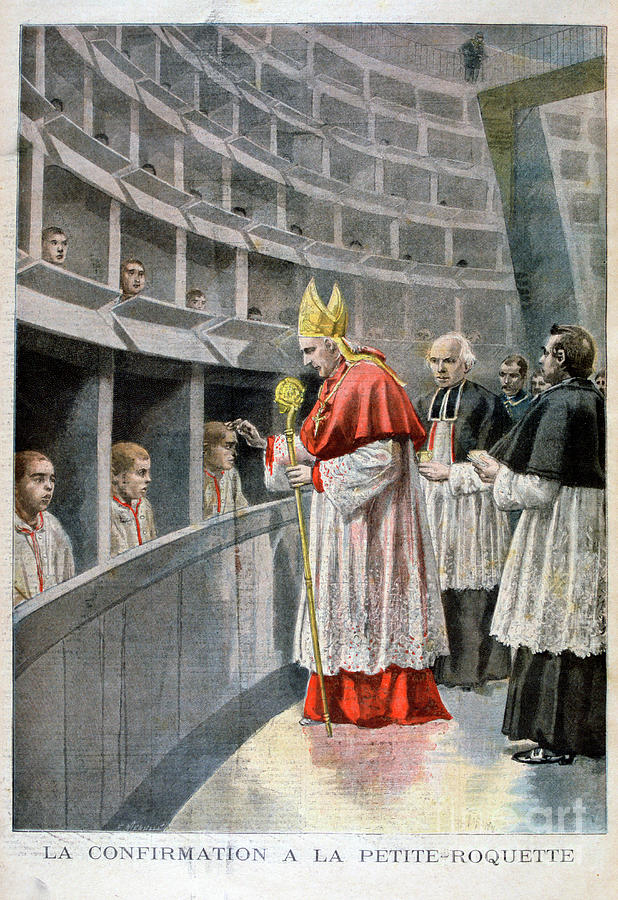 Confirmation At The Prison De Petite Drawing by Print Collector