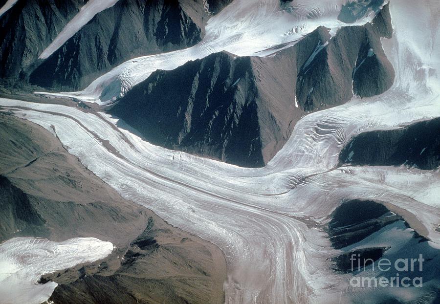 Confluence Of Glaciers In Alaska Photograph by Dr. Robert Spicer/science Photo Library