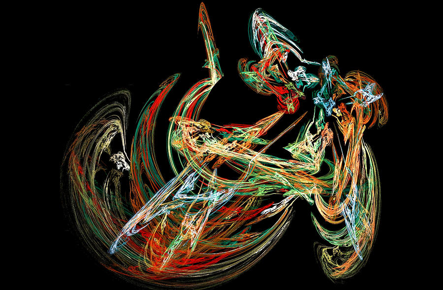 Confused Crescent Fractal Art Colorful Digital Art by Don Northup