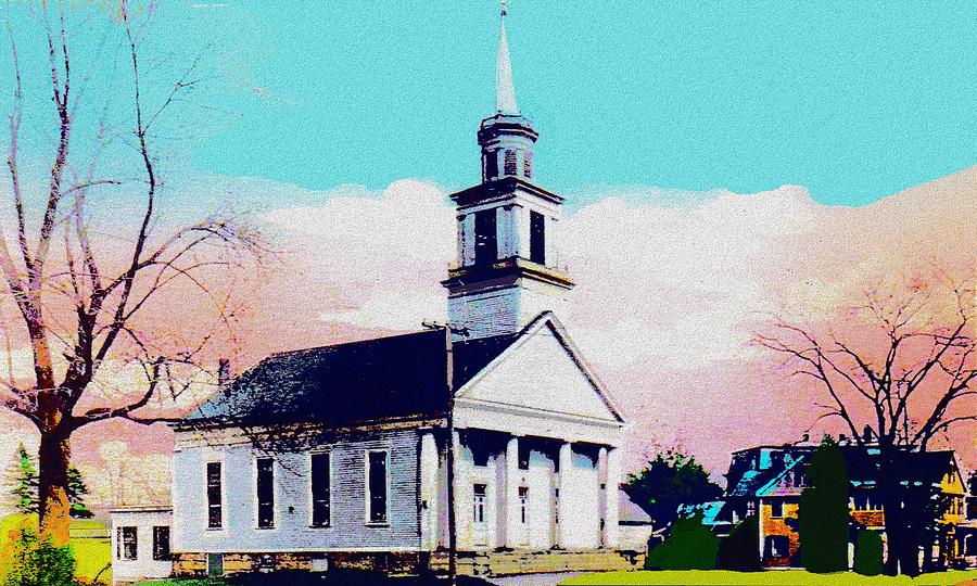 Congregational Church - Ashland Digital Art by Cliff Wilson