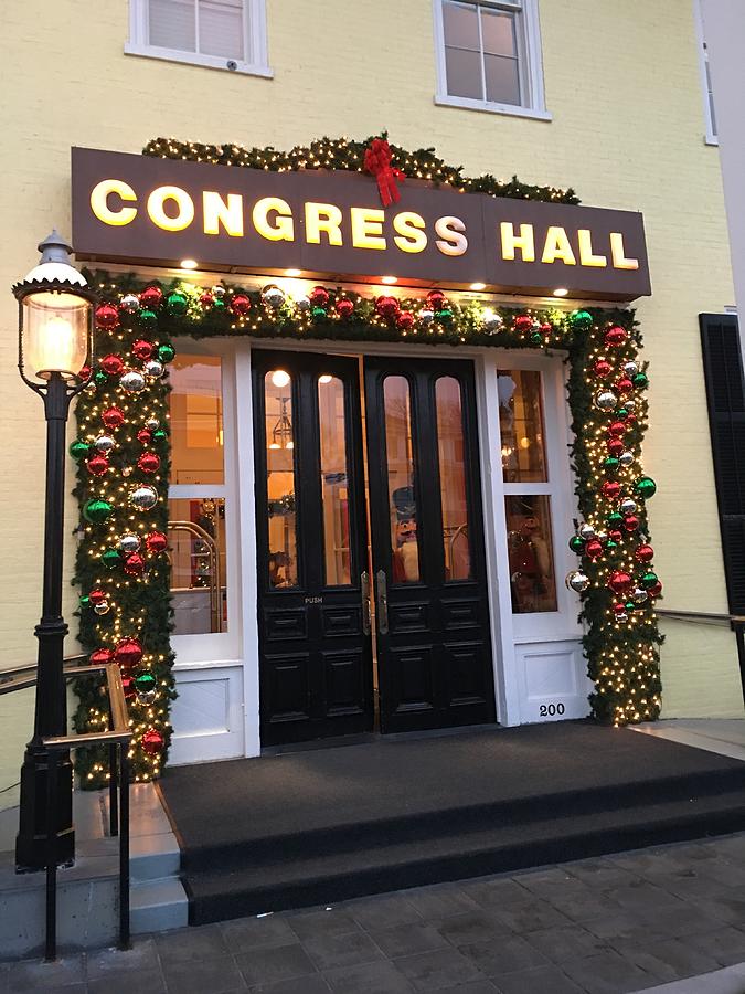 Congress Hall Cape May at Christmas Photograph by Melinda Saminski