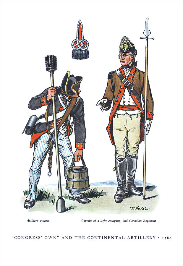 Congress Own and the Continental Artillery, 1780 Painting by Unknown