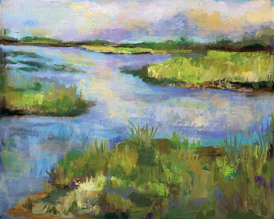 Landscape Painting - Connecticut Marsh by Jeanette Vertentes