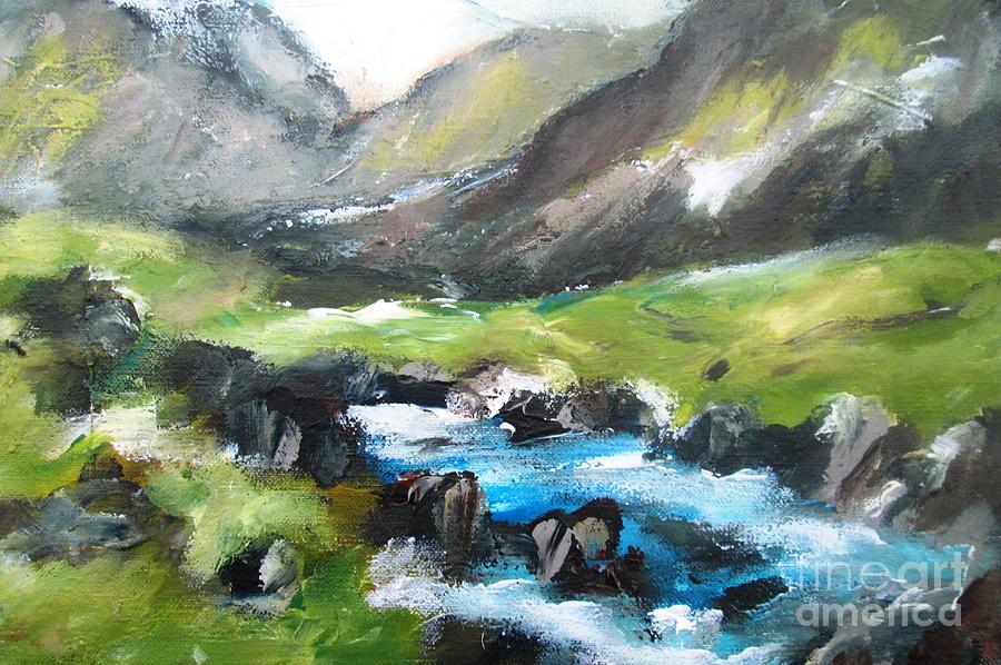Connemara Landscape County Galway Ireland Painting by Mary Cahalan Lee - aka PIXI