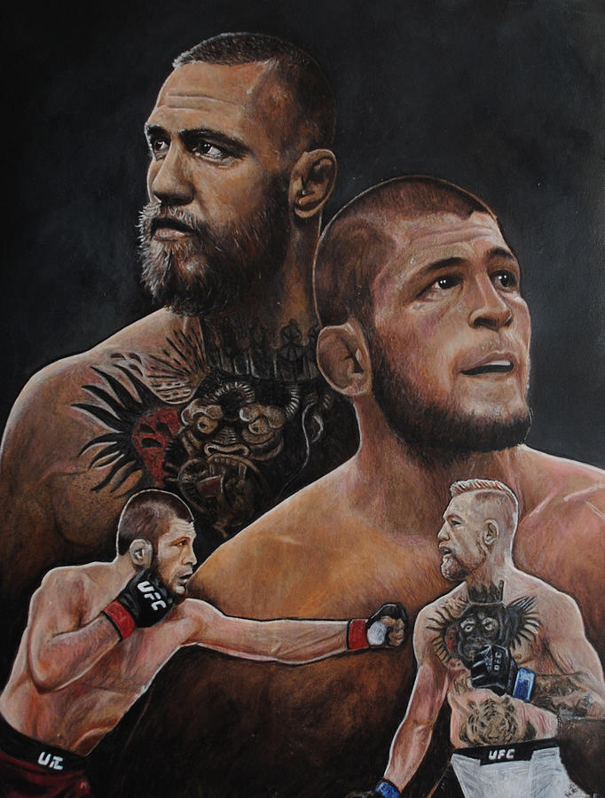 Conor Mcgregor Painting - Conor McGregor Khabib Nurmagomedov UFC 229 by David Dunne