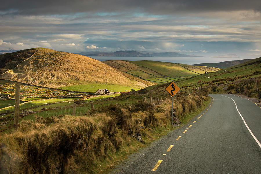 Conor Pass Drive, Dingle, Kerry, Ireland Digital Art by George Karbus ...