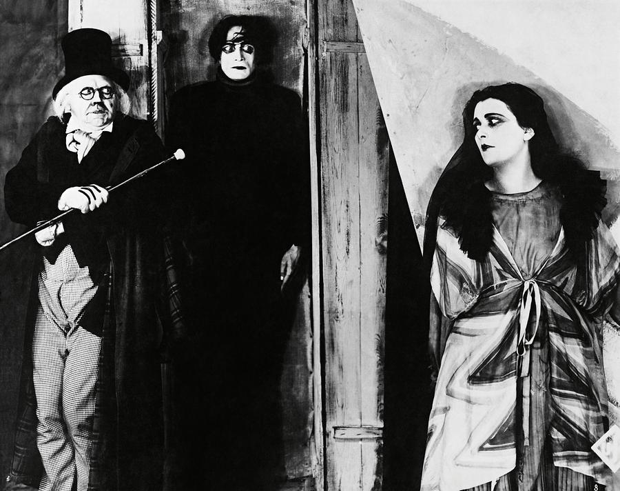 CONRAD VEIDT , LIL DAGOVER and WERNER KRAUSS in THE CABINET OF DR. CALIGARI -1920-. Photograph by Album