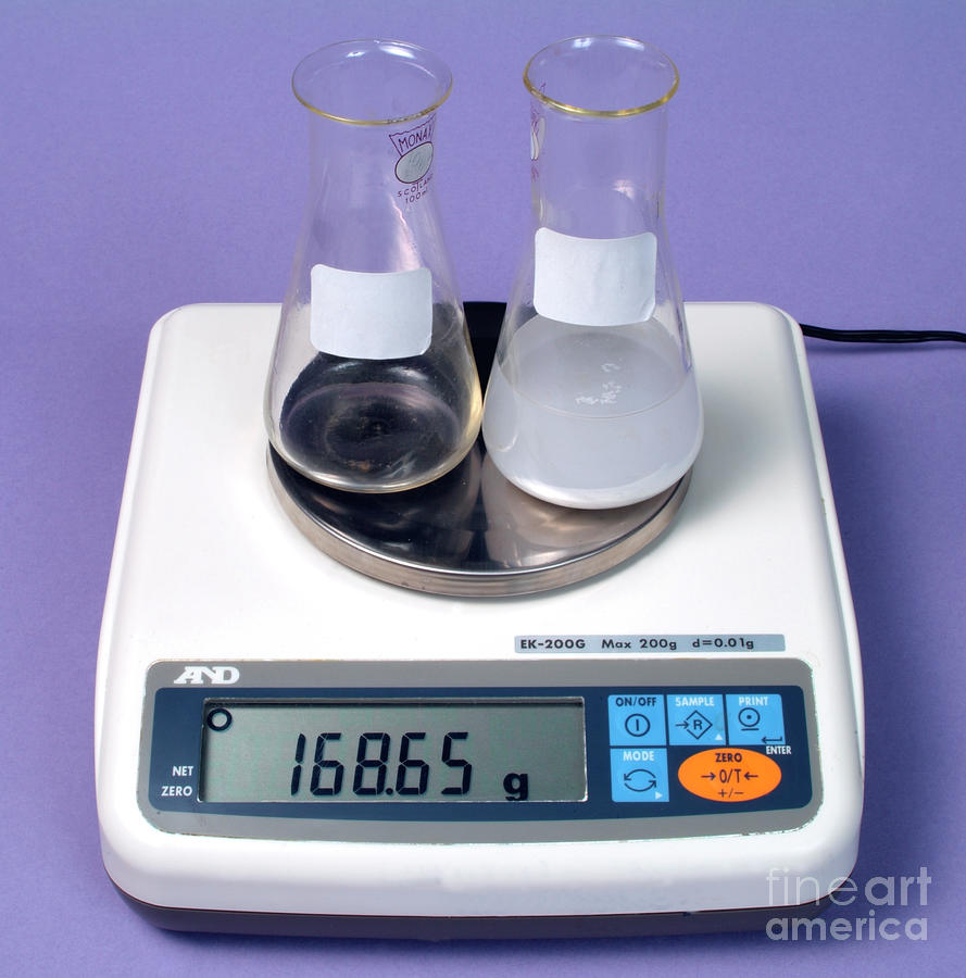 Conservation Of Mass Experiment Photograph by Martyn F. Chillmaid/science Photo Library