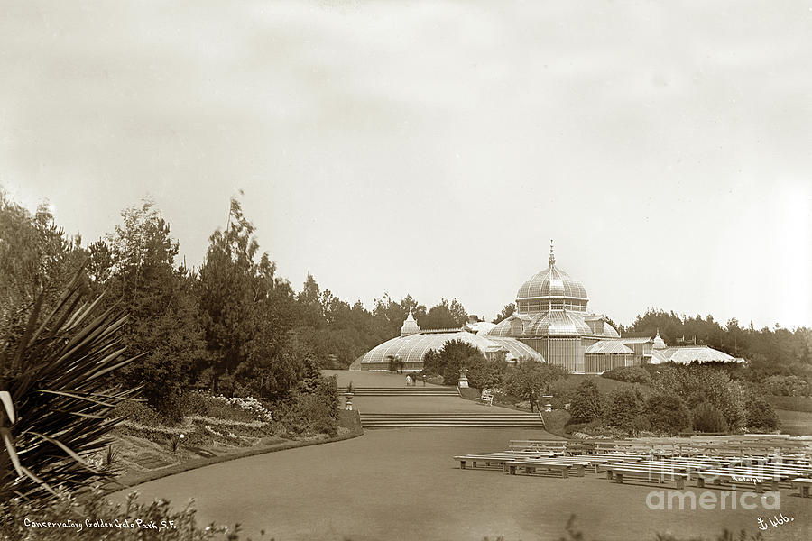 San Francisco Photograph - Conservatory Golden Gate Park  San Francisco Circa 1887 by Monterey County Historical Society