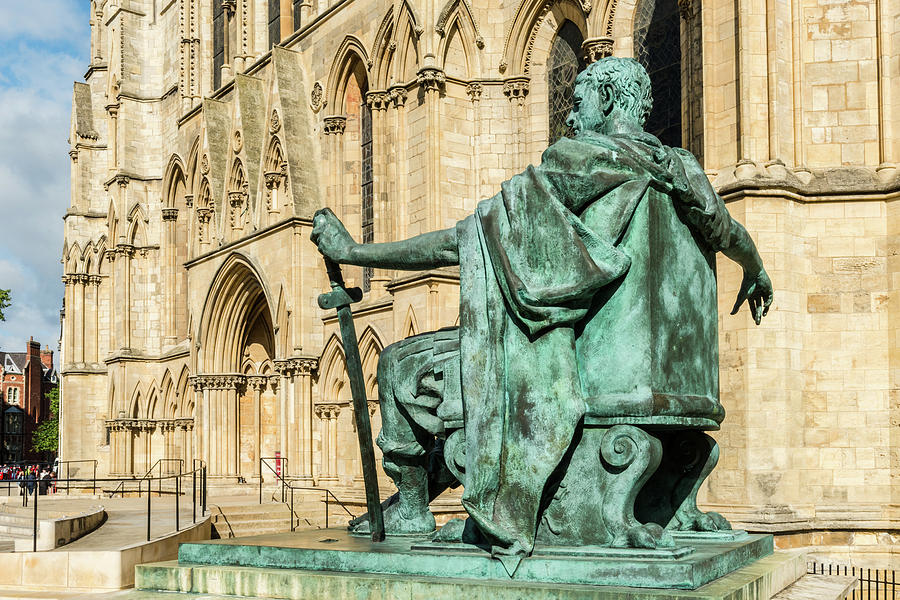 Constantine Statue, York Minster Photograph by David Ross