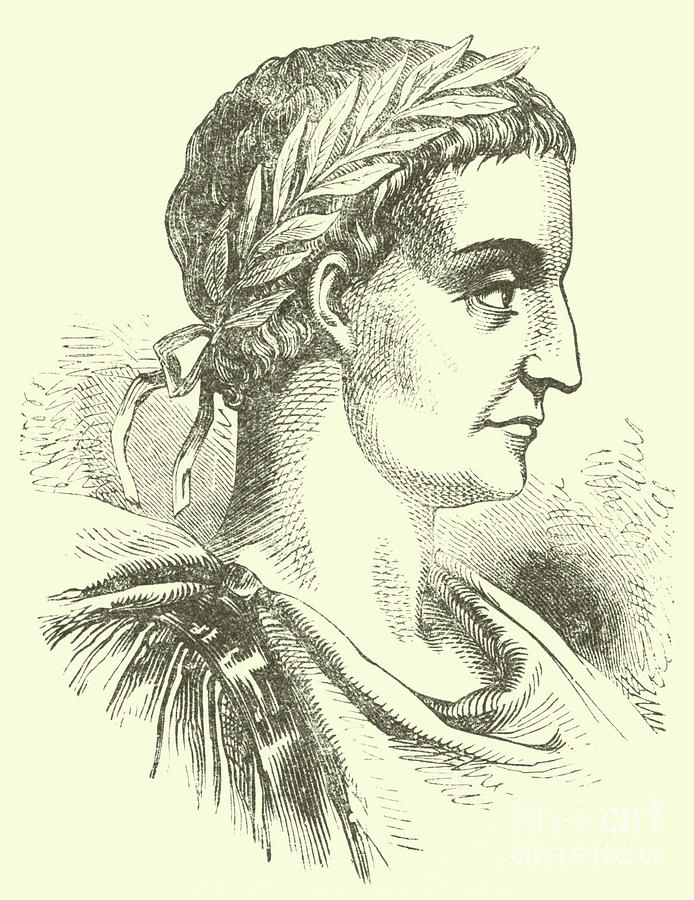 Constantine the Great also known as Constantine I Drawing by English