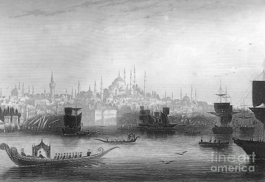 Constantinople Istanbul, Turkey Drawing by Print Collector