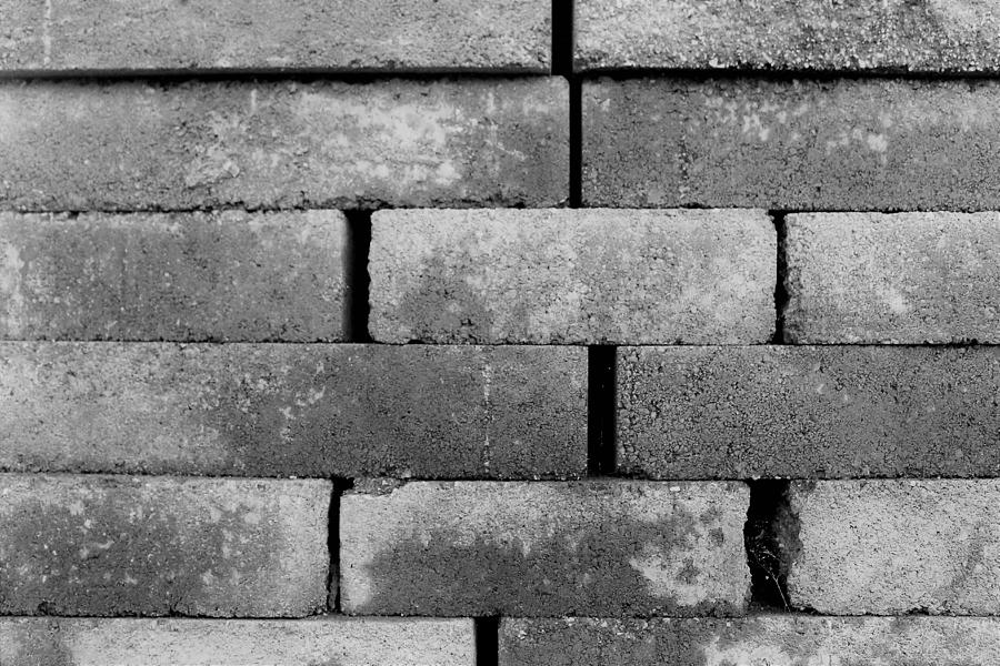 Construction Block Monochrome Photograph
