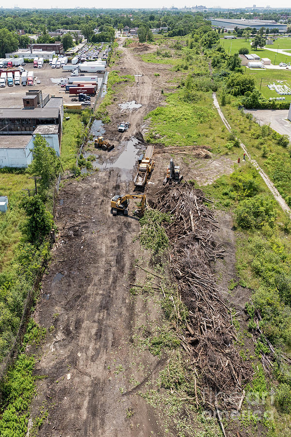 Construction Of Detroit Hiking-biking Trail Photograph by Jim West/science Photo Library