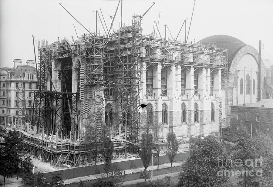 Construction Of The Cathedral Of St Photograph by Bettmann
