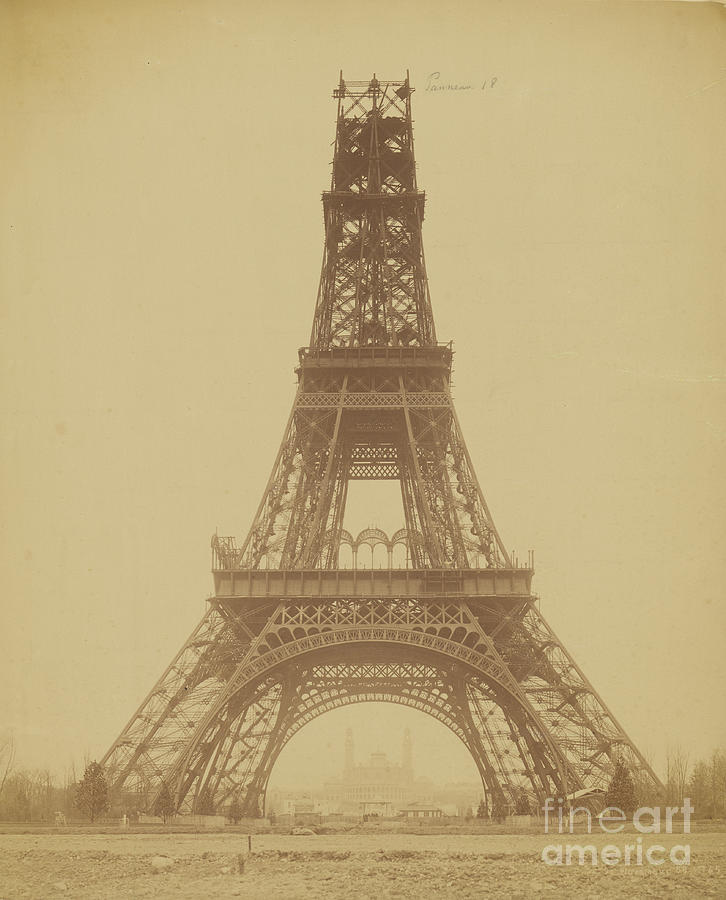 Construction Of The Eiffel Tower, 1888 Albumen Silver Print Photograph by Louis-emile Durandelle