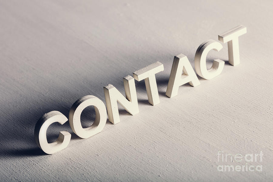 Contact Photograph - CONTACT writing made from light letters by Michal Bednarek