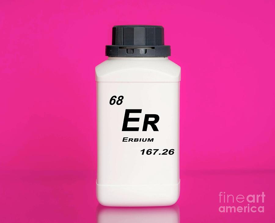 Container Of The Chemical Element Erbium Photograph by Wladimir Bulgar/science Photo Library