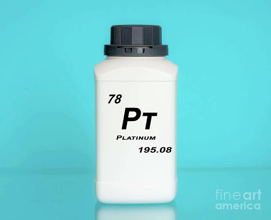 Container Of The Chemical Element Platinum Photograph by Wladimir Bulgar/science Photo Library