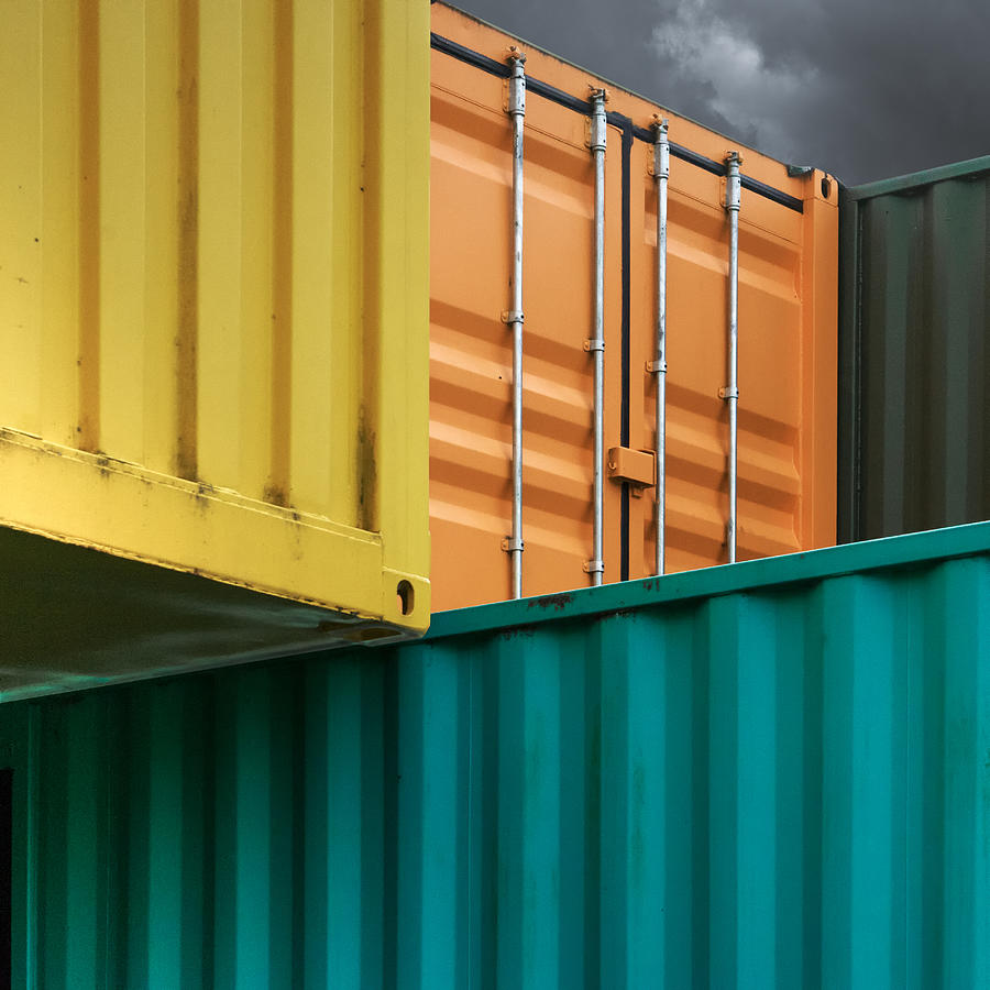 Abstract Photograph - Container Tetris by Luc Vangindertael (lagrange)