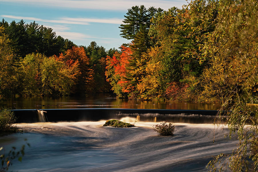 Contoocook Waterfall at Autumn Contoocook River New Hampshire Contoocook NH Photograph by Toby McGuire