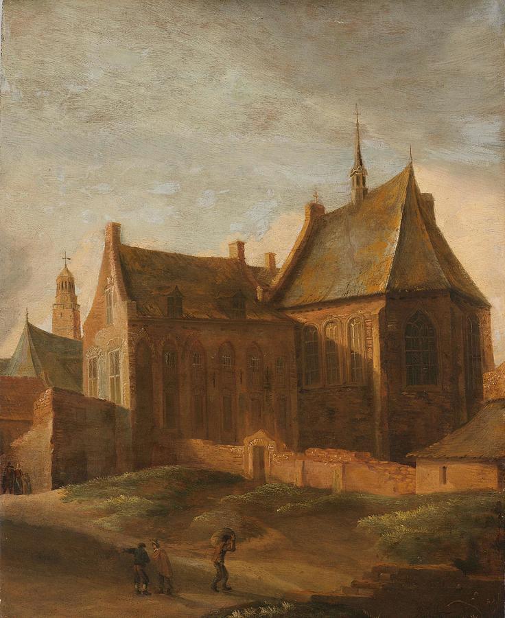 Convent of Saint Agnes in Utrecht. Painting by Pieter des Ruelles