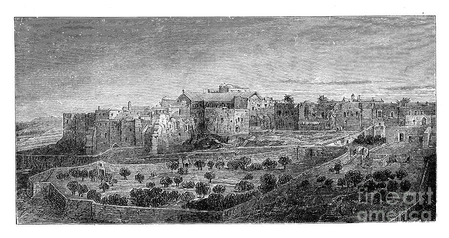 Convent Of The Nativity, Bethlehem Drawing by Print Collector