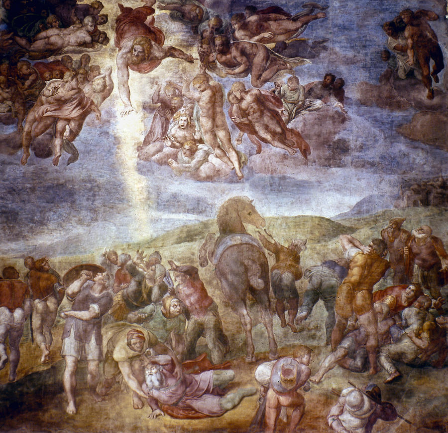 Conversion Of Saint Paul Painting by Michelangelo