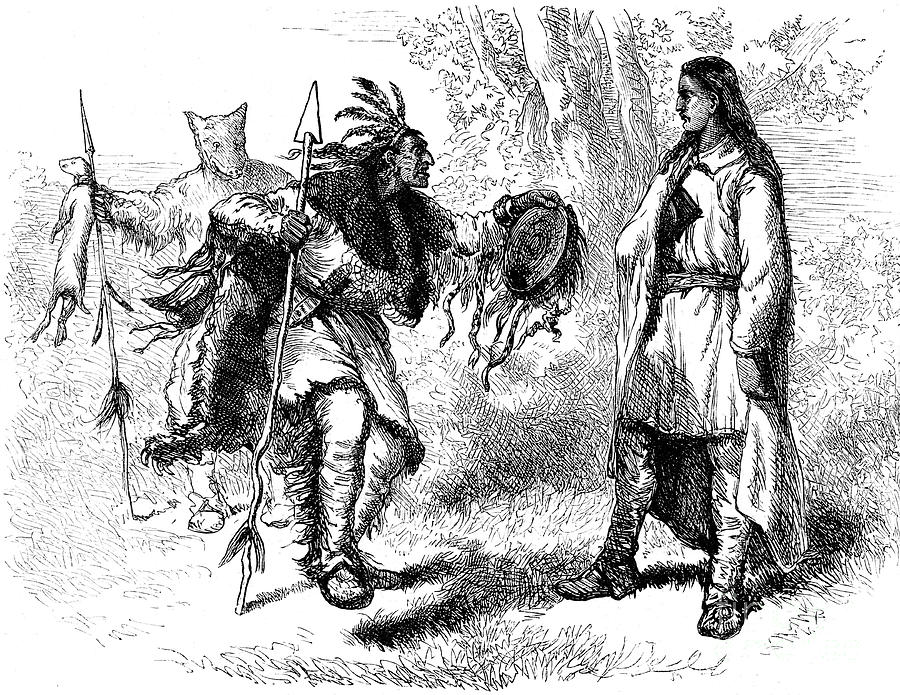 Converted Native Americanan And Powows Drawing by Print Collector