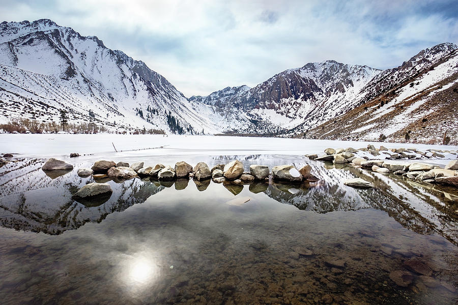 Convict Lake in Winter Photograph by Janis Knight