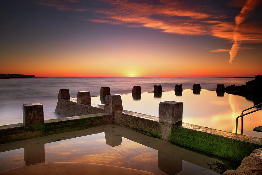Coogee Beach At Early Morning,sydney Photograph by Noval Nugraha Photography. All Rights Reserved.