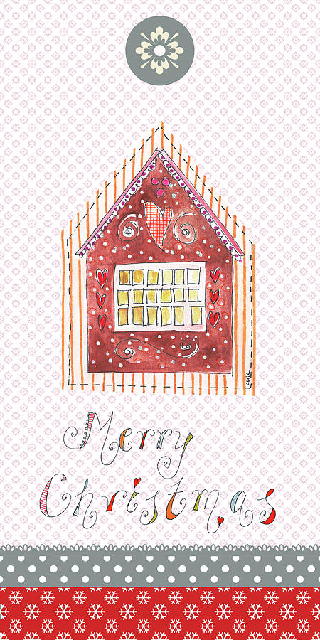 Merry Christmas Mixed Media - Cookie House by Effie Zafiropoulou