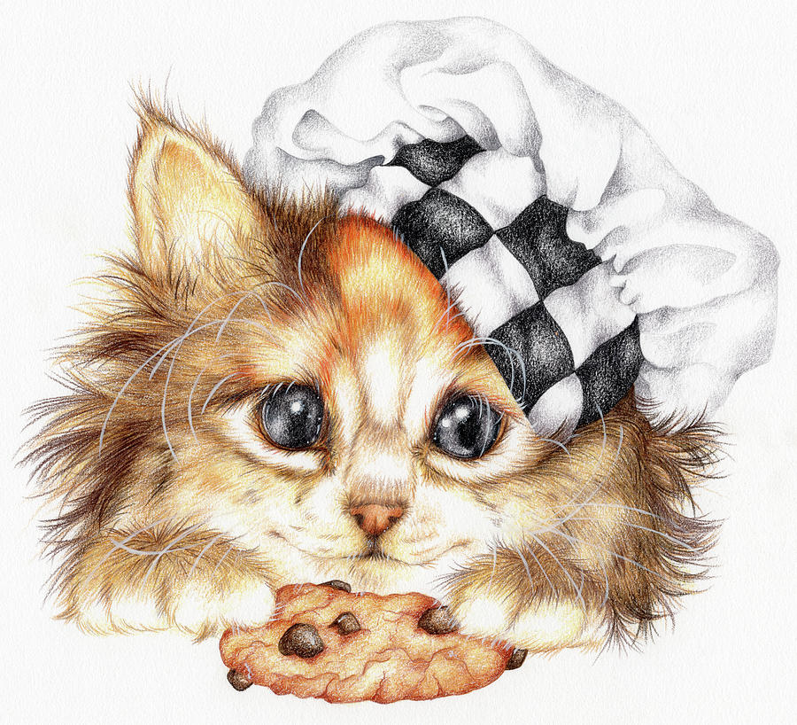 Animal Painting - Cookie Kitten by Cb Studios