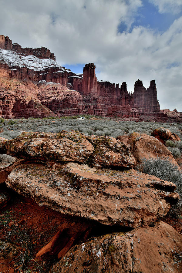 Cookie-like Boulders near Fisher Towers in Utah Photograph by Ray Mathis