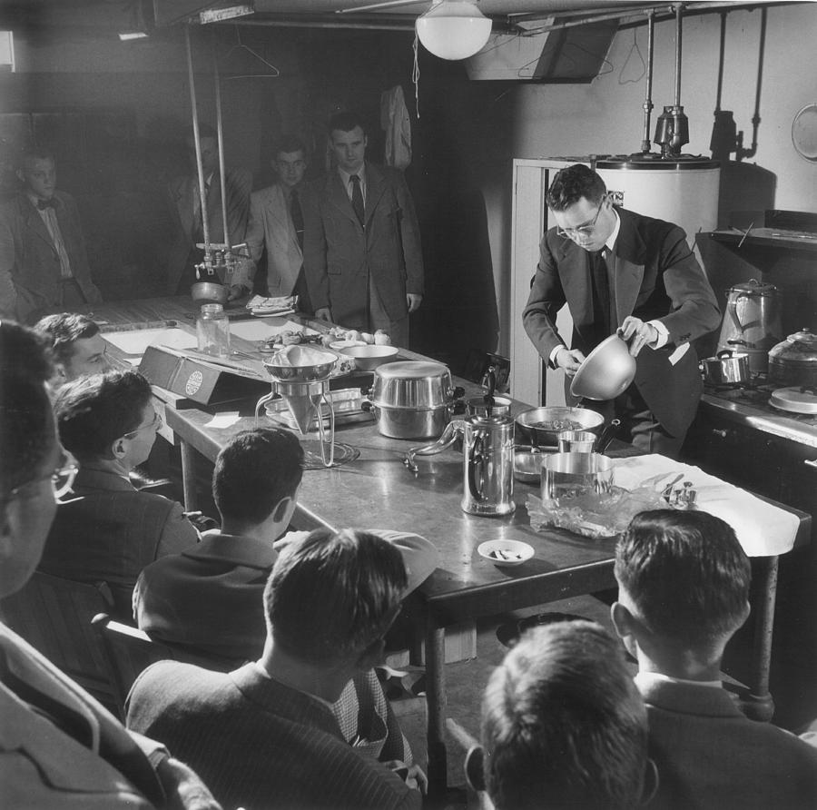 Cornell University Photograph - Cooking at Cornell by W. Eugene Smith