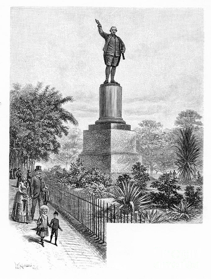 Cooks Monument, Hyde Park, Sydney Drawing by Print Collector
