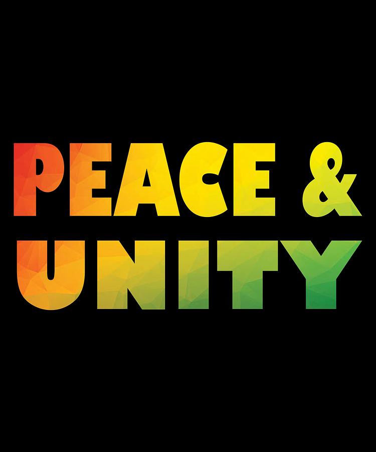 Cool Awesome Unity Tshirt Design Peace Unity Mixed Media by Roland ...