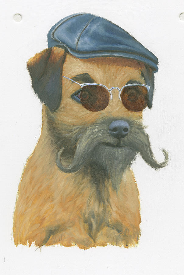 Animal Painting - Cool Dog For The Boys I by Myles Sullivan