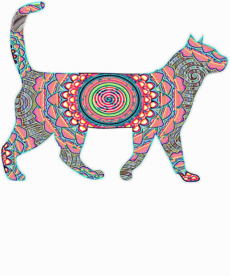 Cool Neon Cat Unique2 Digital Art By Kaylin Watchorn