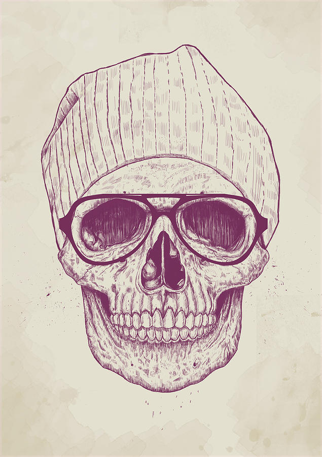 Cool Drawing - Cool skull by Balazs Solti