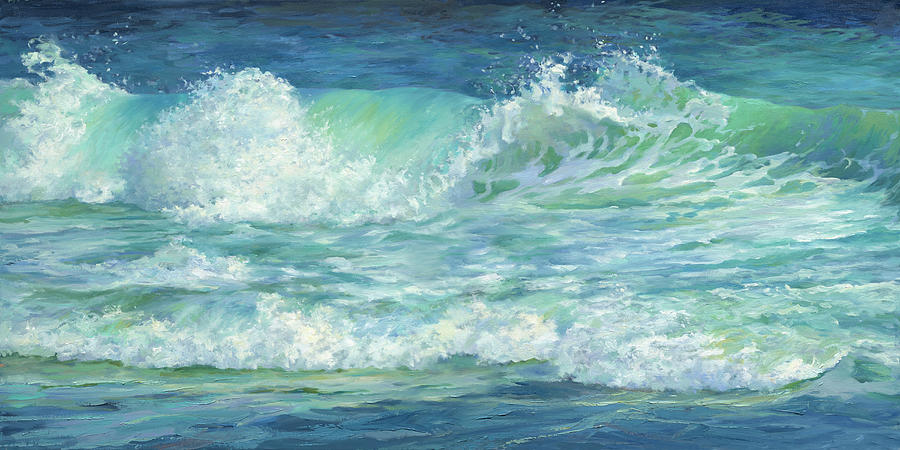 Cool Splash Stiched Painting by Laurie Snow Hein - Fine Art America