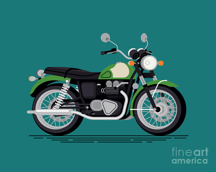 Motor Digital Art - Cool Vector Classic Design Street by Mascha Tace Motor Digital Art - Cool Vector Classic Design Street by Mascha Tace