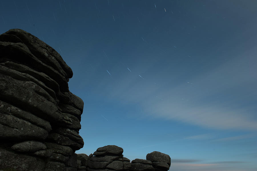 Coombestone Tor Star Trails ii by Helen Northcott Coombestone Tor Star Trails ii by Helen Northcott